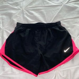 Nike Dri fit black and hot pink shorts